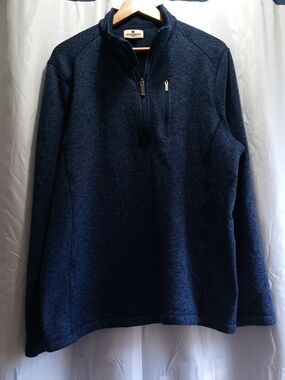 Woolrich Men's Dark Navy Half-Zip Pullover Sweater